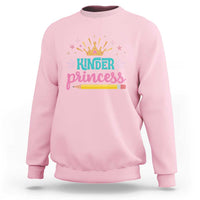 Back To School Sweatshirt Kinder Princess Lovely Yellow Crown Pencil Cute Star - Wonder Print Shop