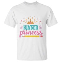 Back To School T Shirt Kinder Princess Lovely Yellow Crown Pencil Cute Star - Wonder Print Shop