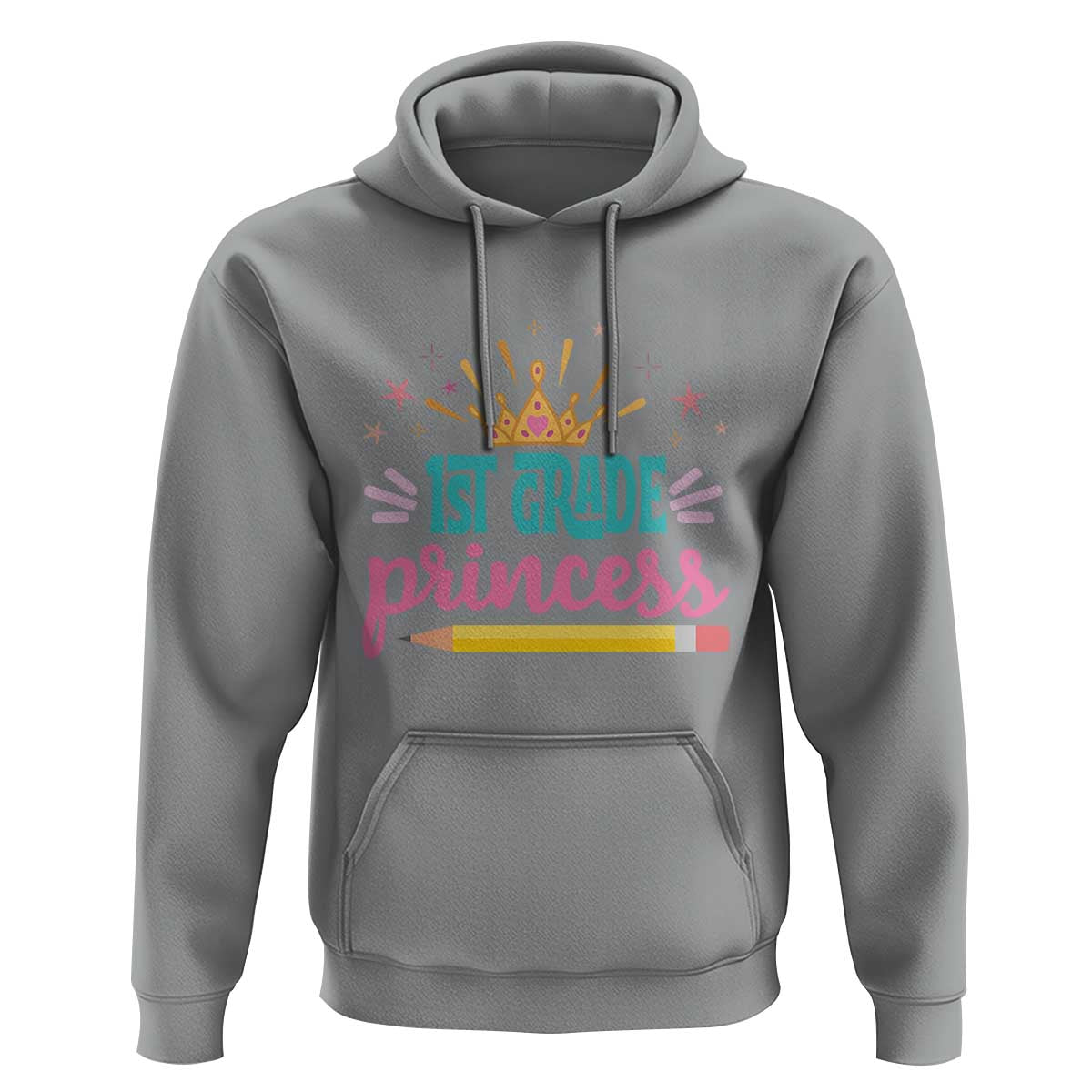 Back To School Hoodie 1ST Grade Princess Lovely Yellow Crown Pencil Cute Star - Wonder Print Shop