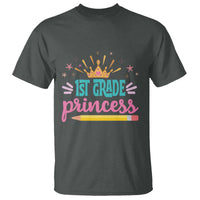 Back To School T Shirt 1ST Grade Princess Lovely Yellow Crown Pencil Cute Star - Wonder Print Shop