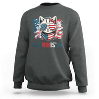 Harris'24 Sweatshirt Childless Cat Lady American Flag Sunglasses - Wonder Print Shop