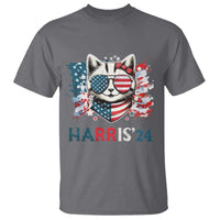 Harris'24 T Shirt Childless Cat Lady American Flag Sunglasses - Wonder Print Shop