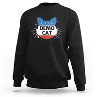 Funny American Cat Sweatshirt Demo Cat Star US Flag - Wonder Print Shop