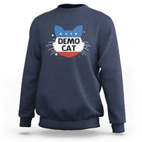 Funny American Cat Sweatshirt Demo Cat Star US Flag - Wonder Print Shop