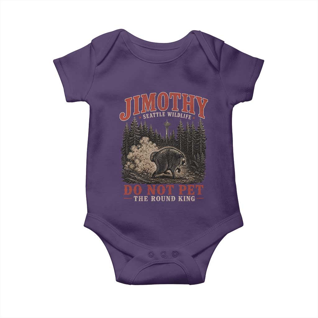 Jimothy Raccoon Seattle Wildlife Baby Onesie Do Not Pet The Round King Funny Viral Trash Panda