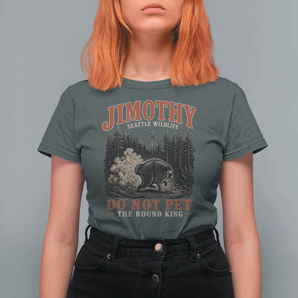 Jimothy Raccoon Seattle Wildlife T Shirt For Women Do Not Pet The Round King Funny Viral Trash Panda
