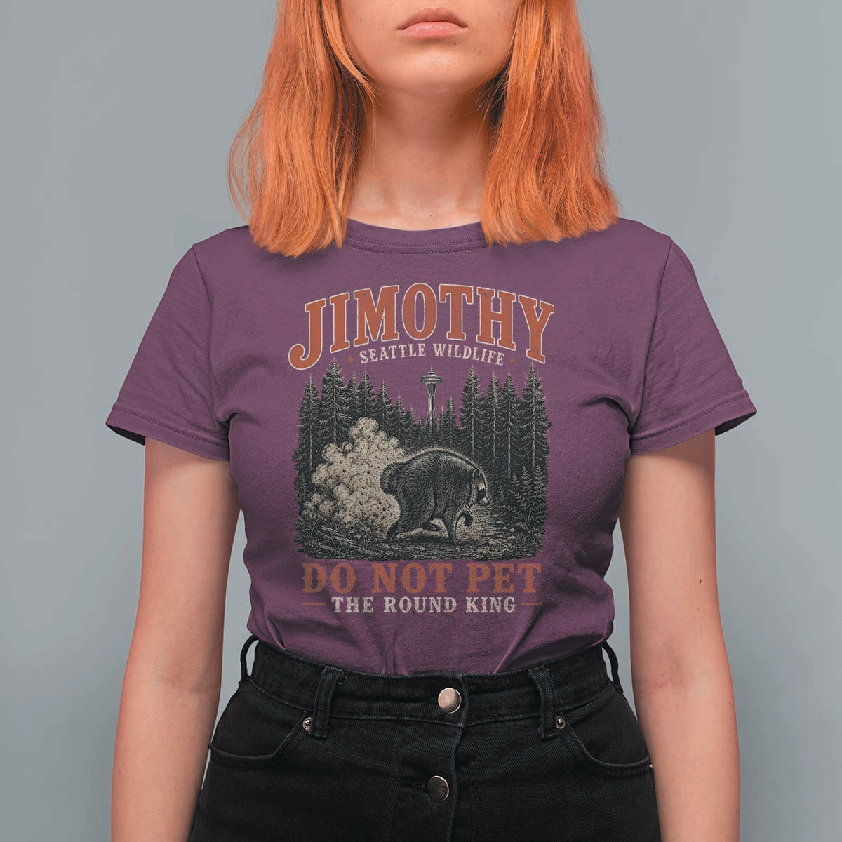 Jimothy Raccoon Seattle Wildlife T Shirt For Women Do Not Pet The Round King Funny Viral Trash Panda
