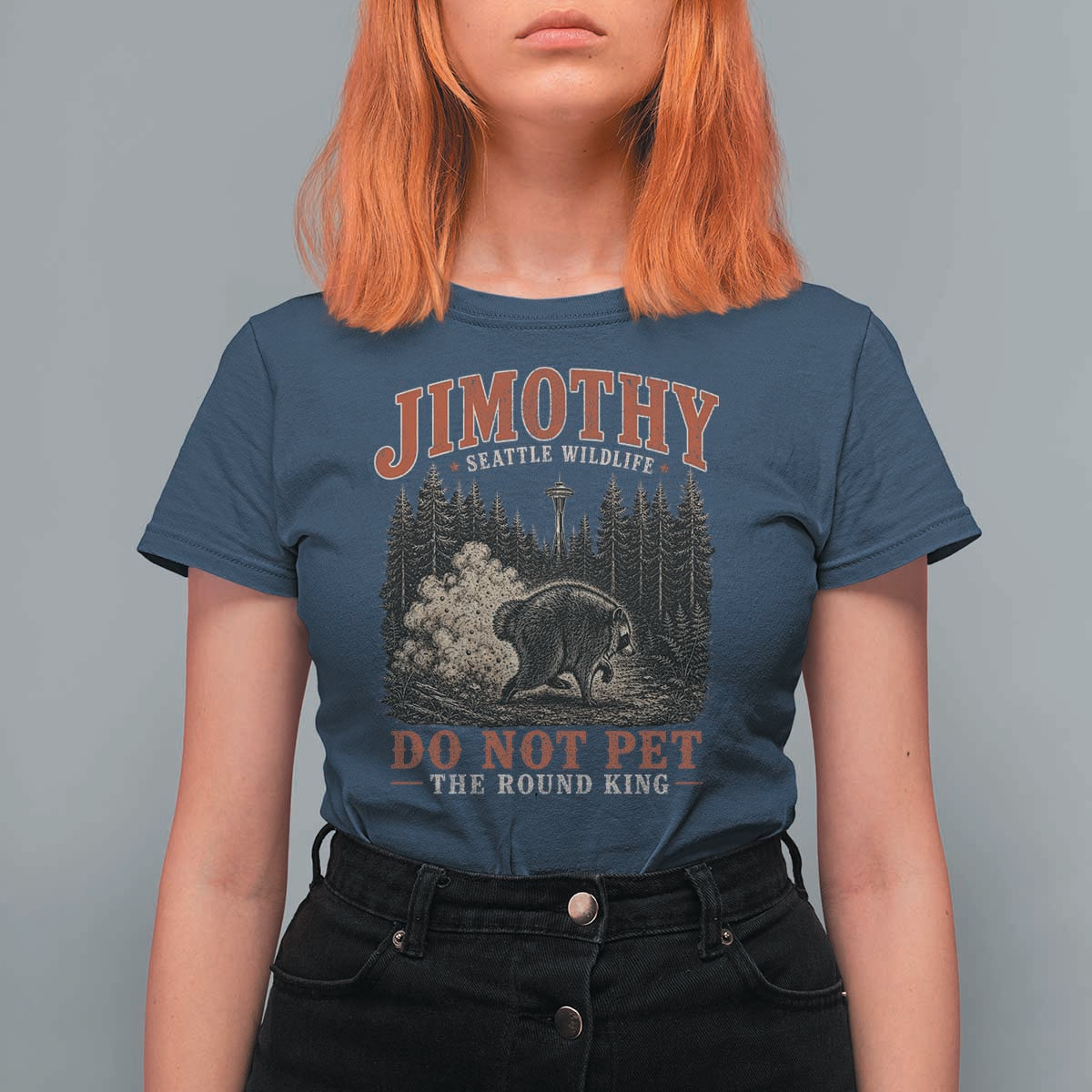 Jimothy Raccoon Seattle Wildlife T Shirt For Women Do Not Pet The Round King Funny Viral Trash Panda