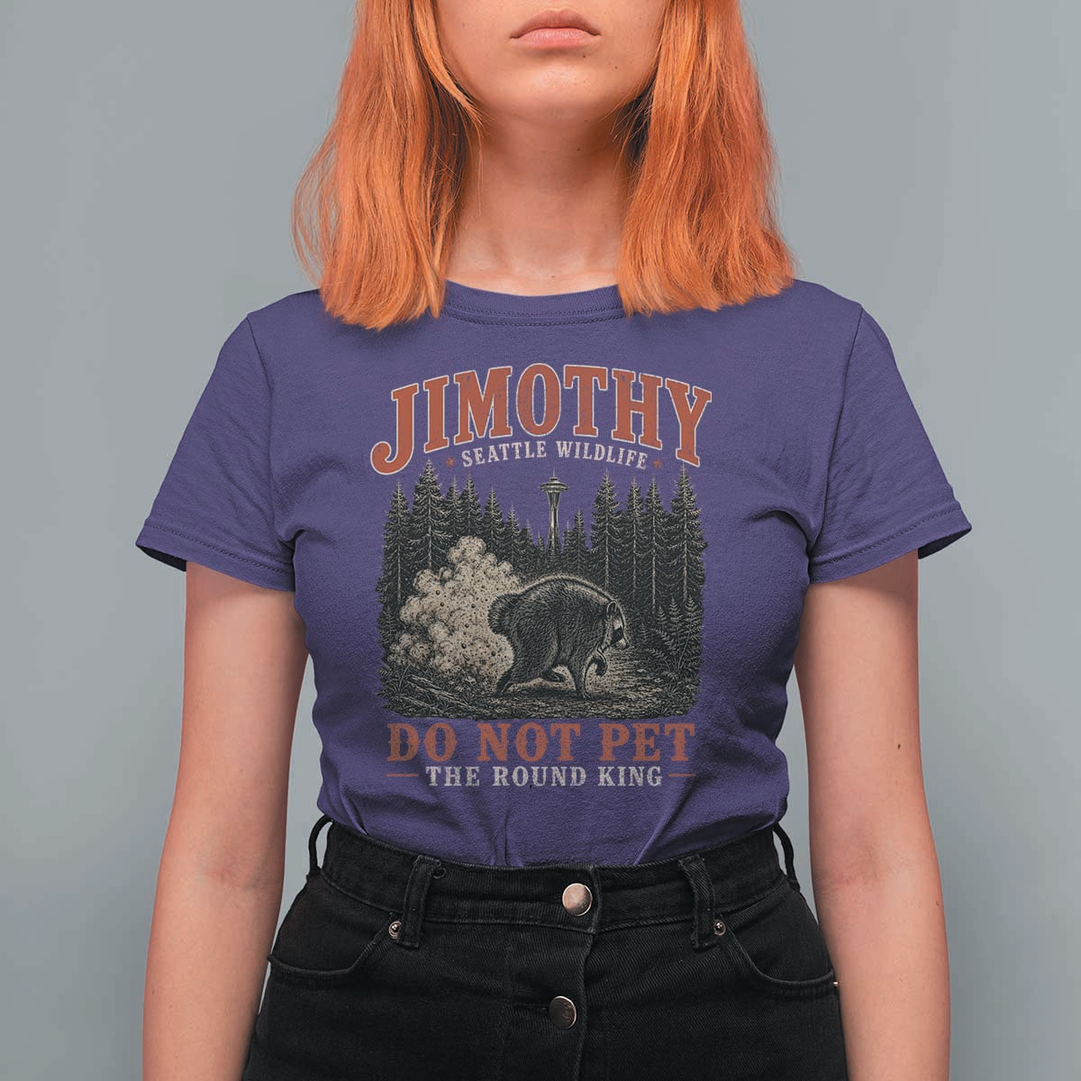 Jimothy Raccoon Seattle Wildlife T Shirt For Women Do Not Pet The Round King Funny Viral Trash Panda