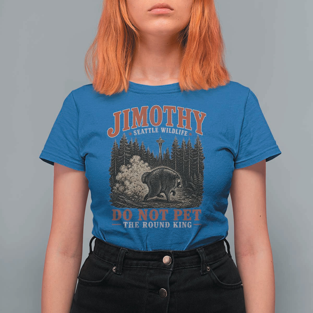 Jimothy Raccoon Seattle Wildlife T Shirt For Women Do Not Pet The Round King Funny Viral Trash Panda