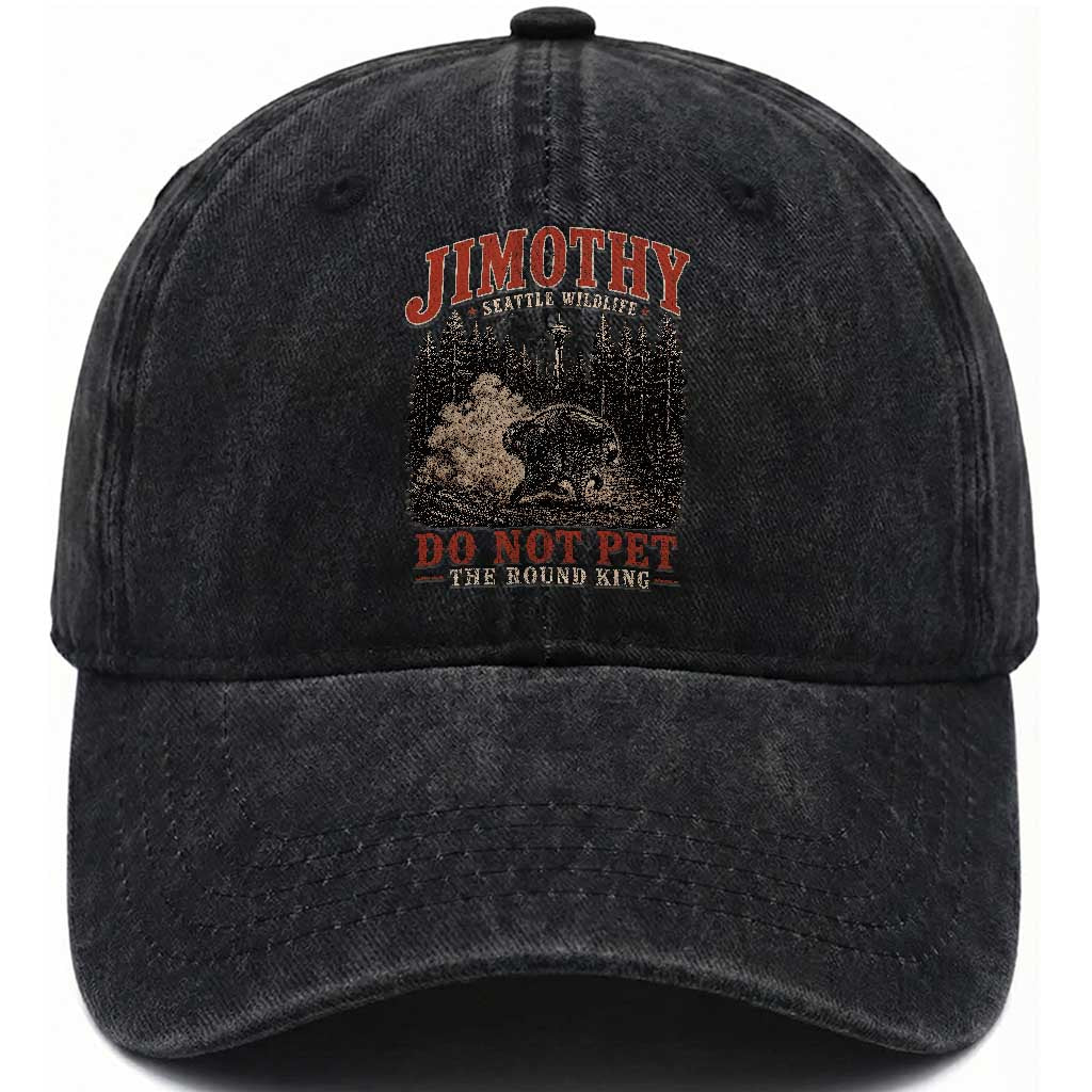 Jimothy Raccoon Seattle Wildlife Washed Cotton Baseball Cap Do Not Pet The Round King Funny Viral Trash Panda