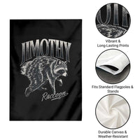 Jimothy Raccoon Garden Flag Funny Seattle Trash Panda Wildlife
