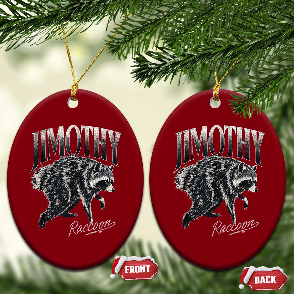 Jimothy Raccoon Ceramic Ornament Funny Seattle Trash Panda Wildlife