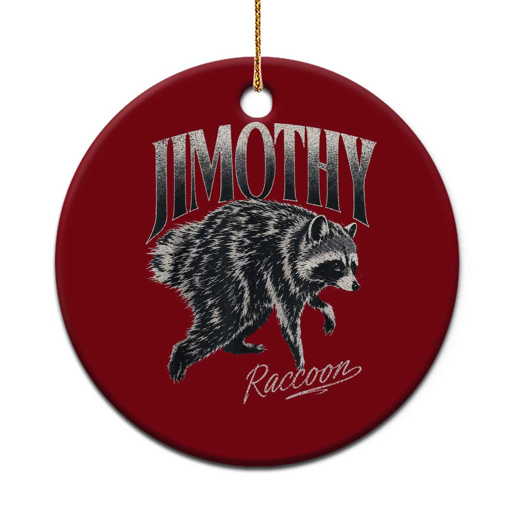 Jimothy Raccoon Ceramic Ornament Funny Seattle Trash Panda Wildlife