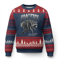 Jimothy Raccoon Ugly Christmas Sweater Funny Seattle Trash Panda Wildlife