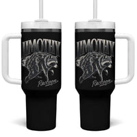 Jimothy Raccoon Tumbler With Handle Funny Seattle Trash Panda Wildlife