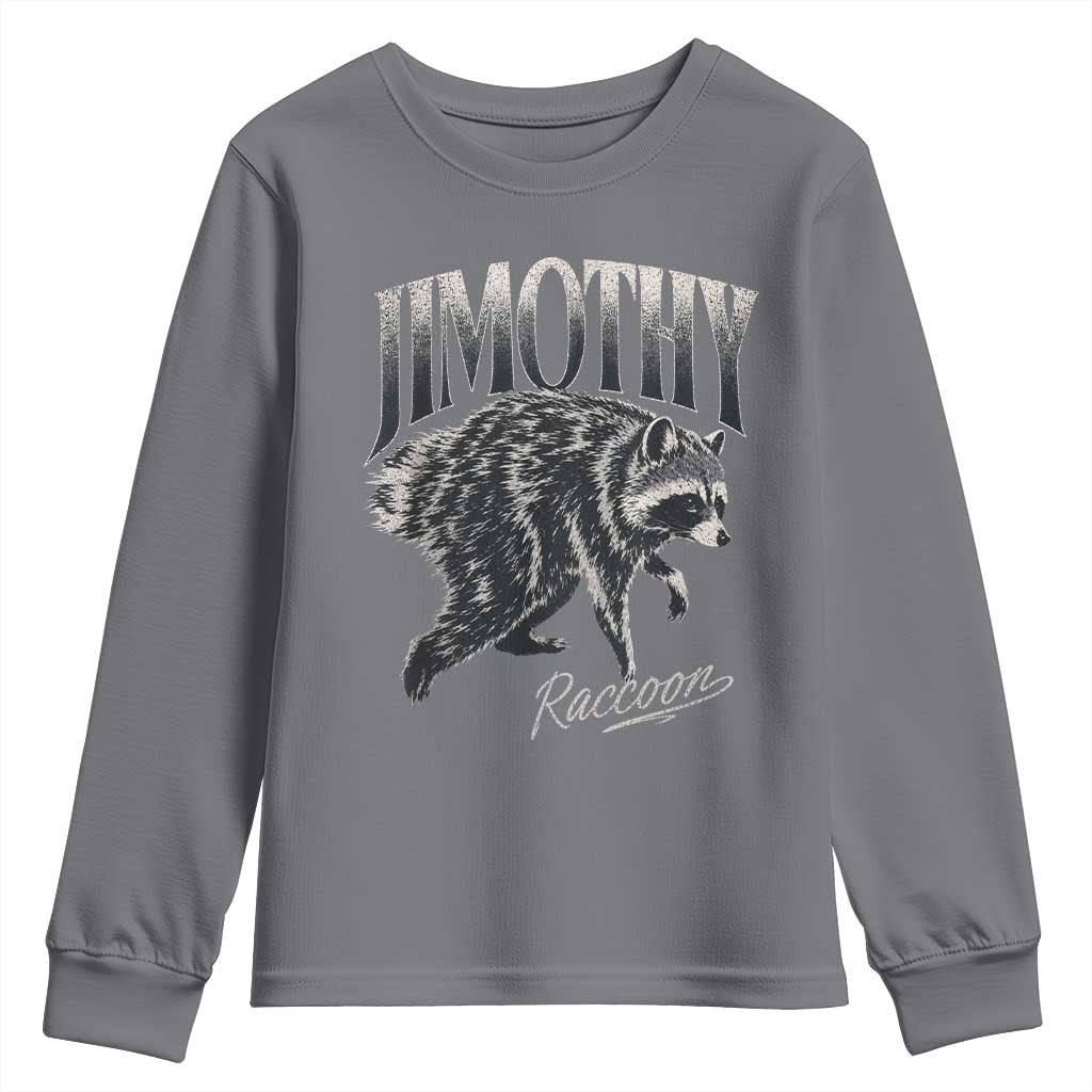Jimothy Raccoon Youth Sweatshirt Funny Seattle Trash Panda Wildlife