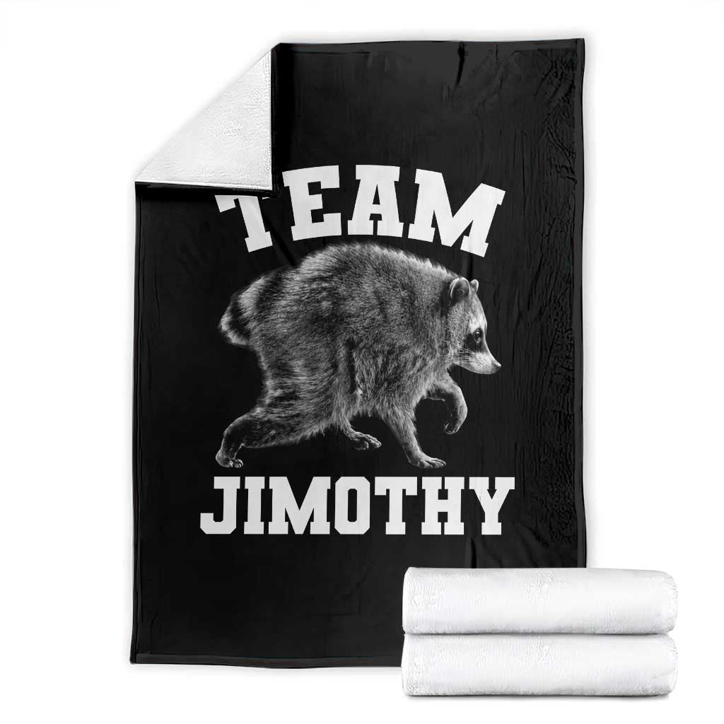 Team Jimothy Raccoon Throw Blanket Funny Seattle Trash Panda Lover