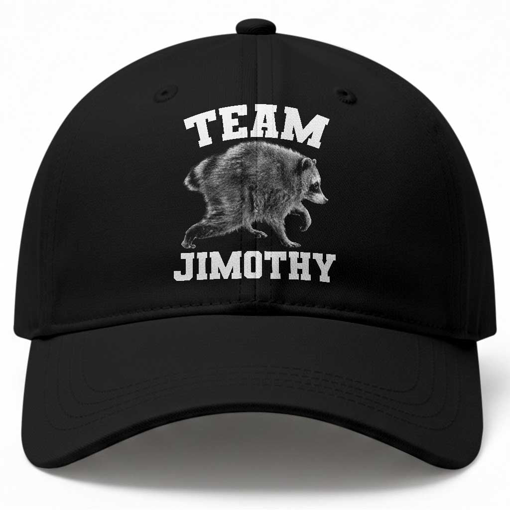 Team Jimothy Raccoon Baseball Cap Funny Seattle Trash Panda Lover