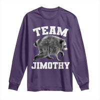 Team Jimothy Raccoon Long Sleeve Shirt Funny Seattle Trash Panda Lover
