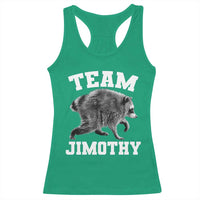 Team Jimothy Raccoon Racerback Tank Top Funny Seattle Trash Panda Lover