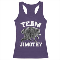 Team Jimothy Raccoon Racerback Tank Top Funny Seattle Trash Panda Lover