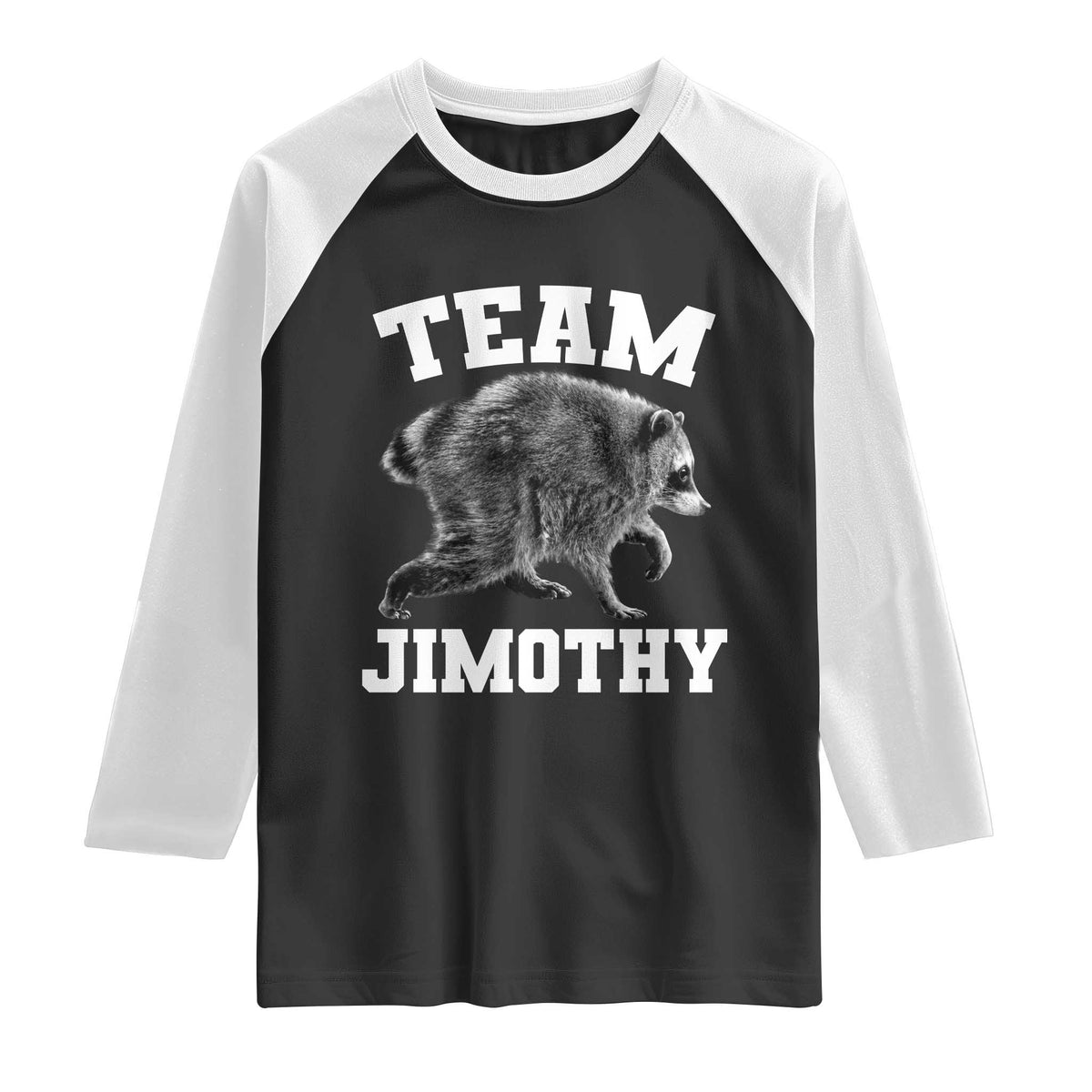 Team Jimothy Raccoon Raglan Shirt Funny Seattle Trash Panda Lover