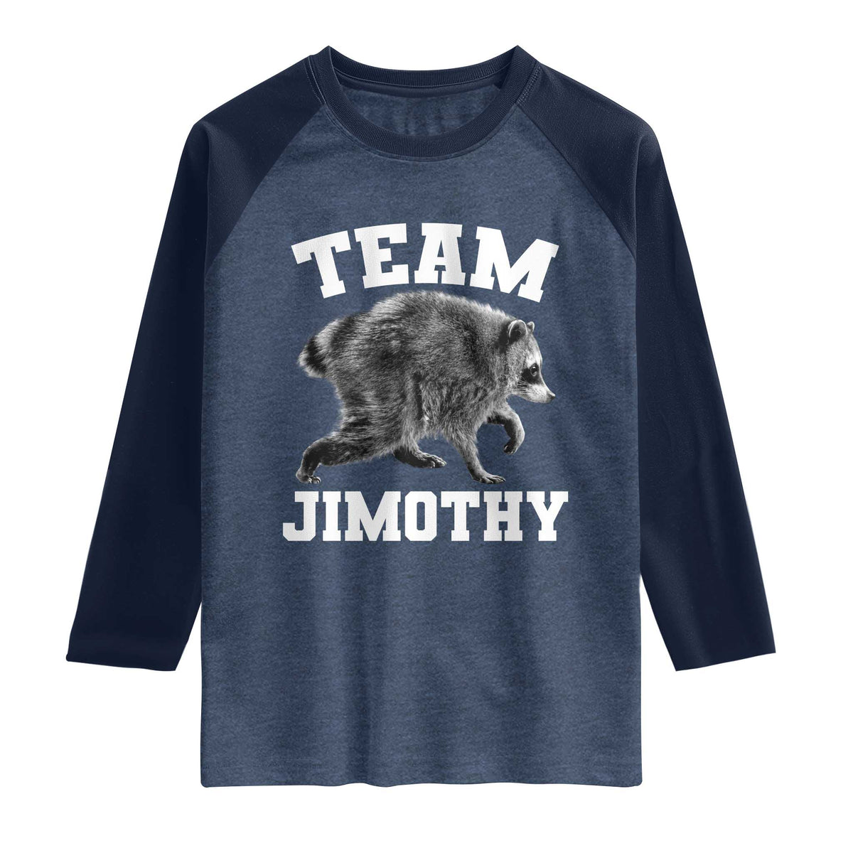 Team Jimothy Raccoon Raglan Shirt Funny Seattle Trash Panda Lover
