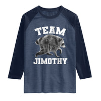 Team Jimothy Raccoon Raglan Shirt Funny Seattle Trash Panda Lover