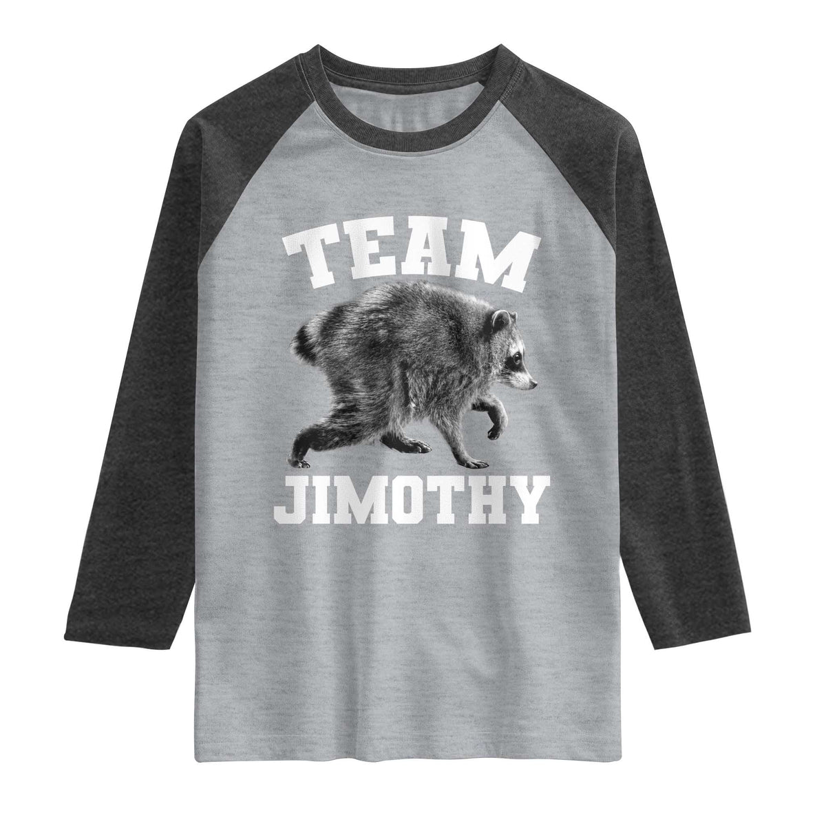 Team Jimothy Raccoon Raglan Shirt Funny Seattle Trash Panda Lover