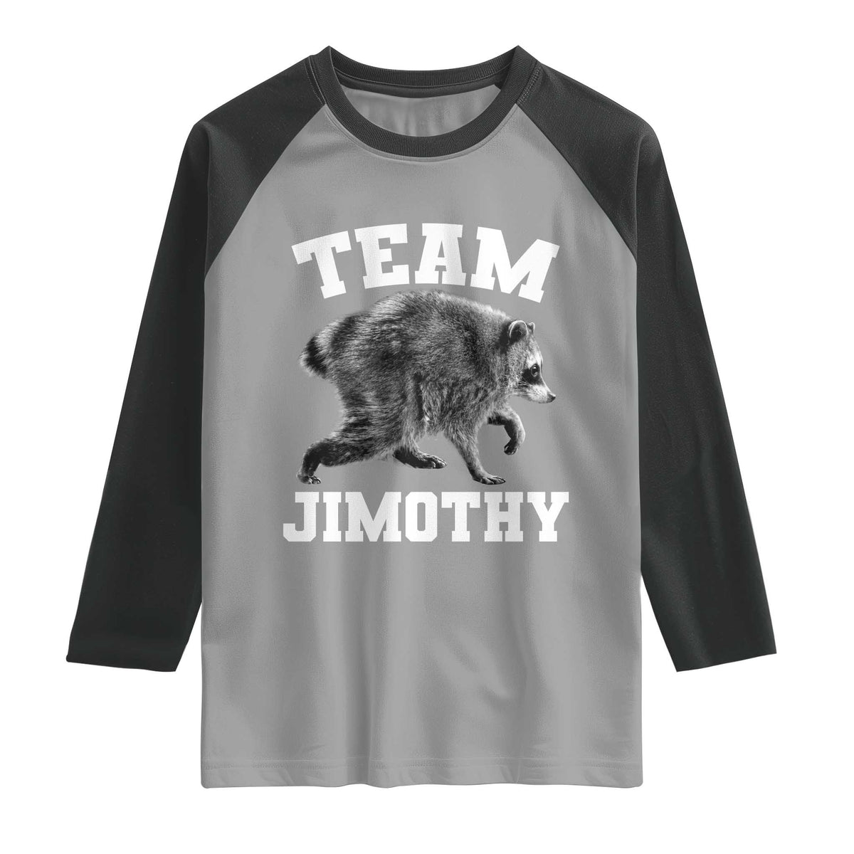 Team Jimothy Raccoon Raglan Shirt Funny Seattle Trash Panda Lover