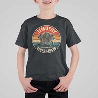 Jimothy Raccoon Seattle Feral Legend T Shirt For Kid Funny Trash Panda Meme Retro