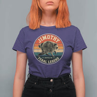 Jimothy Raccoon Seattle Feral Legend T Shirt For Women Funny Trash Panda Meme Retro