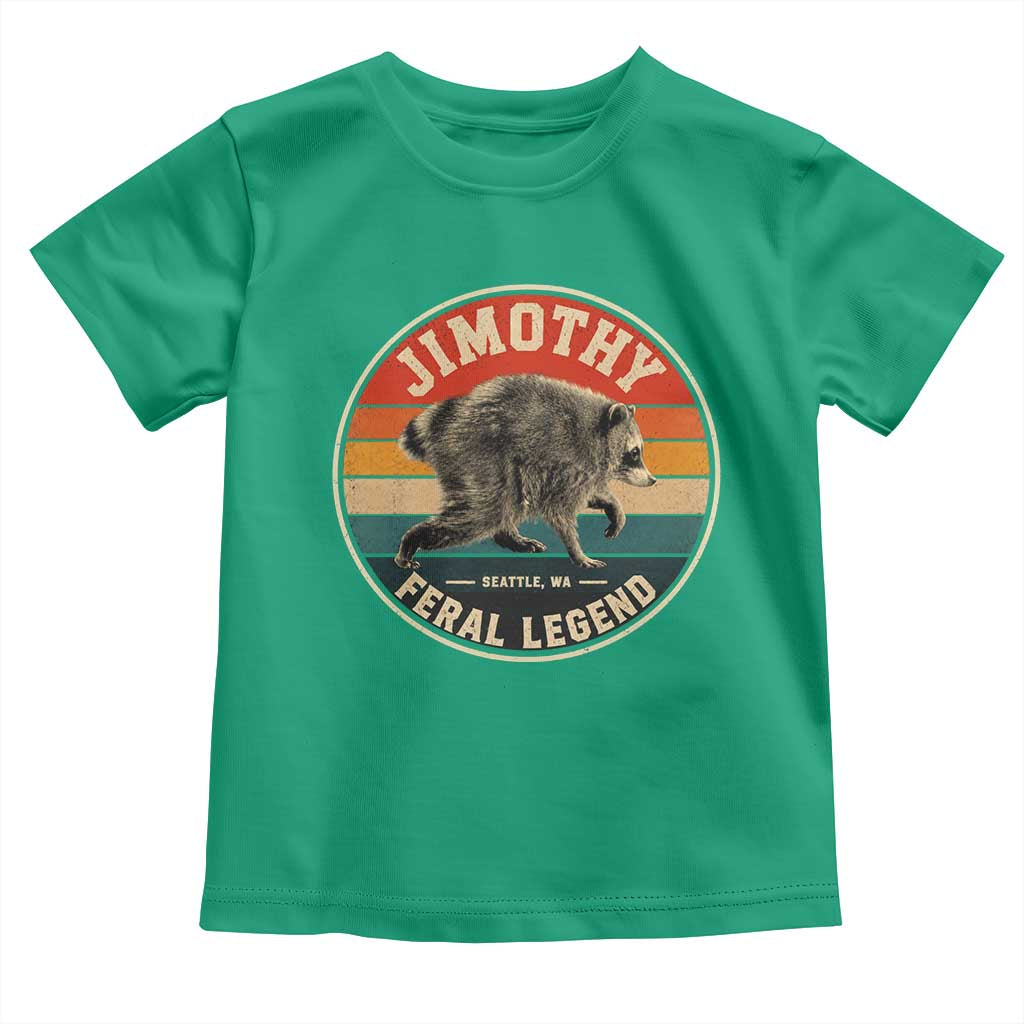 Jimothy Raccoon Seattle Feral Legend Toddler T Shirt Funny Trash Panda Meme Retro