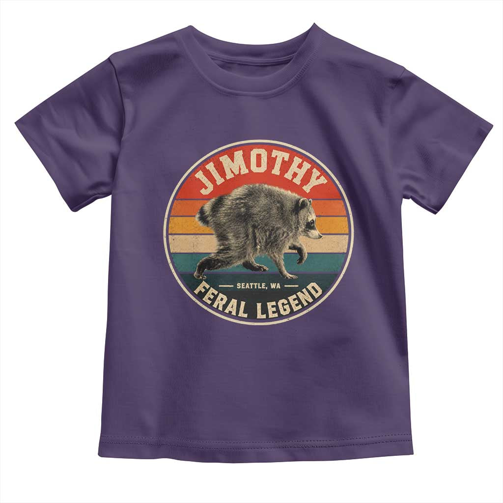 Jimothy Raccoon Seattle Feral Legend Toddler T Shirt Funny Trash Panda Meme Retro