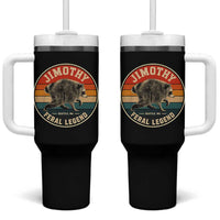 Jimothy Raccoon Seattle Feral Legend Tumbler With Handle Funny Trash Panda Meme Retro