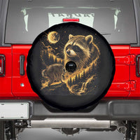Jimothy Raccoon Howling at The Moon Parody 90s Retro Spare Tire Cover
