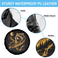 Jimothy Raccoon Howling at The Moon Parody 90s Retro Spare Tire Cover