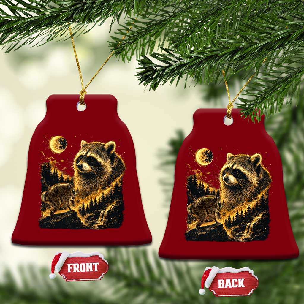 Jimothy Raccoon Howling at The Moon Parody 90s Retro Ceramic Ornament
