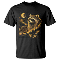 Jimothy Raccoon Howling at The Moon Parody 90s Retro T Shirt