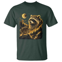 Jimothy Raccoon Howling at The Moon Parody 90s Retro T Shirt