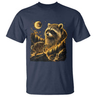 Jimothy Raccoon Howling at The Moon Parody 90s Retro T Shirt