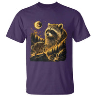 Jimothy Raccoon Howling at The Moon Parody 90s Retro T Shirt