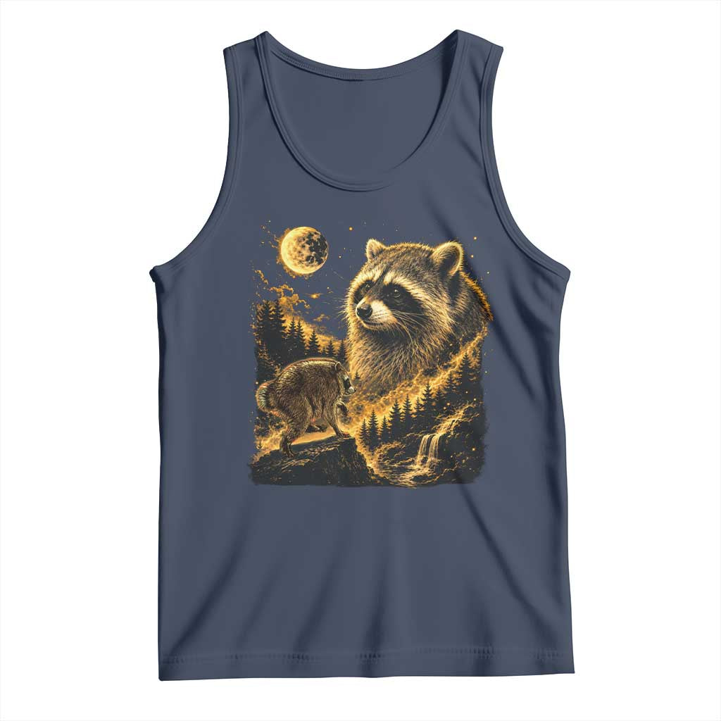 Jimothy Raccoon Howling at The Moon Parody 90s Retro Tank Top