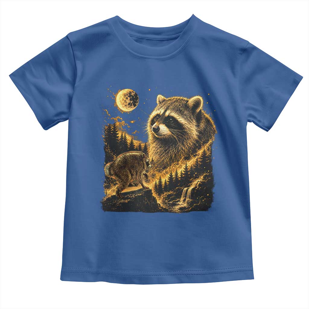 Jimothy Raccoon Howling at The Moon Parody 90s Retro Toddler T Shirt