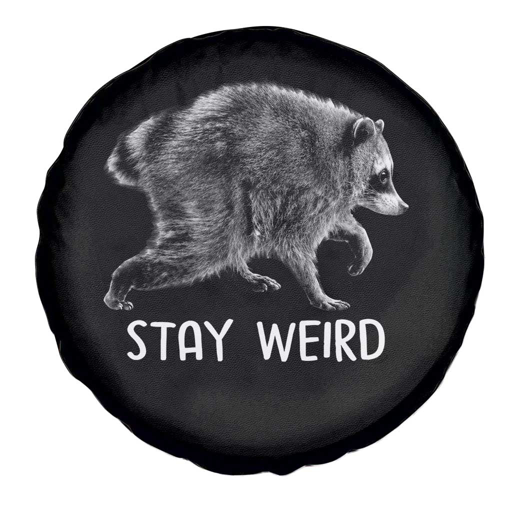Jimothy the Raccoon Funny Stay Weird Spare Tire Cover Seattle Short Spine Trash Panda