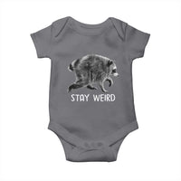 Jimothy the Raccoon Funny Stay Weird Baby Onesie Seattle Short Spine Trash Panda