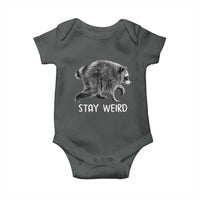 Jimothy the Raccoon Funny Stay Weird Baby Onesie Seattle Short Spine Trash Panda