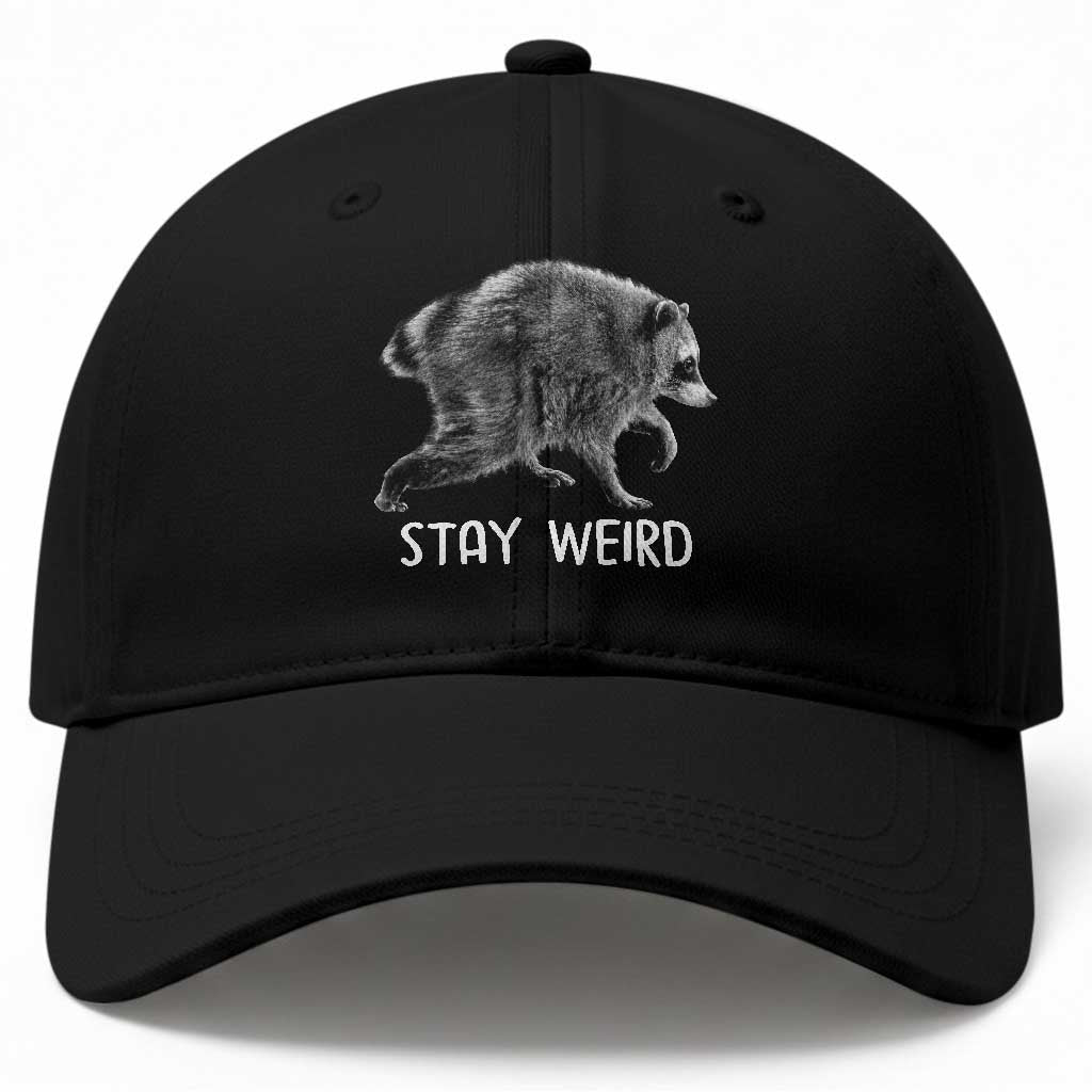 Jimothy the Raccoon Funny Stay Weird Baseball Cap Seattle Short Spine Trash Panda
