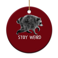 Jimothy the Raccoon Funny Stay Weird Ceramic Ornament Seattle Short Spine Trash Panda
